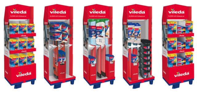 Vileda-Display von Thimm hält Umwelt sauber