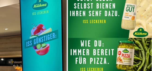 Mit einer großen angelegten (D)OOH Kampagne und einer umfangreichen Retail Media Dachmarken Promotion, setzt das Traditionsunternehmen seine Marke neu in Szene. Foto: Kühne