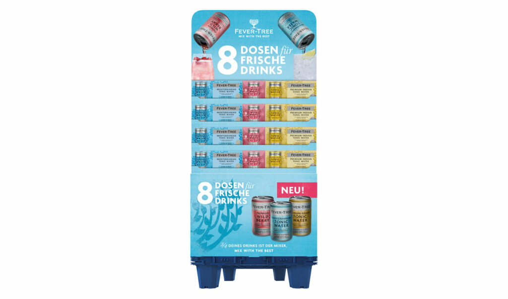 Tree Sortiment Fever-Tree Mixgetränke für Drinks - display Magazin