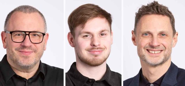 andres neues Vertriebsteam Dominik Hamacher, Lukas Link und Benjamin Hoppe