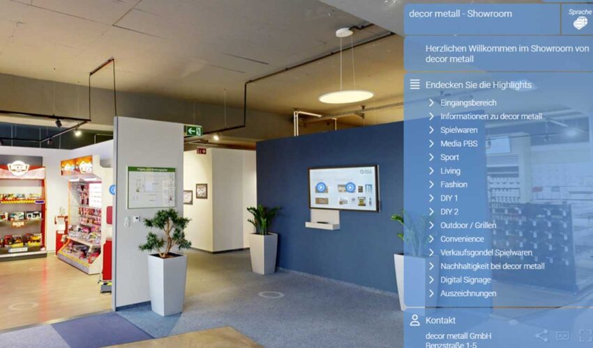 decor metall virtueller Showroom