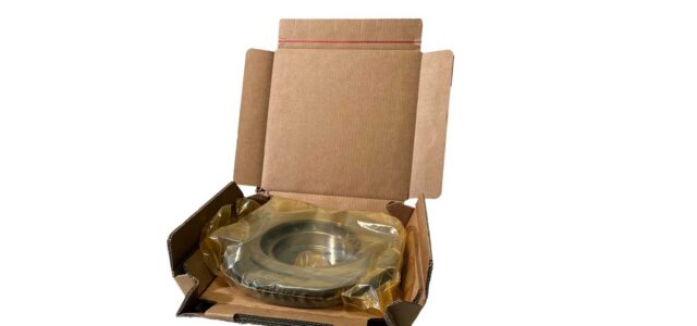 Mit dem deutschen Verpackungspreis ausgezeichnete Verpackung für Bremsscheiben Foto: Smurfit Westrock
