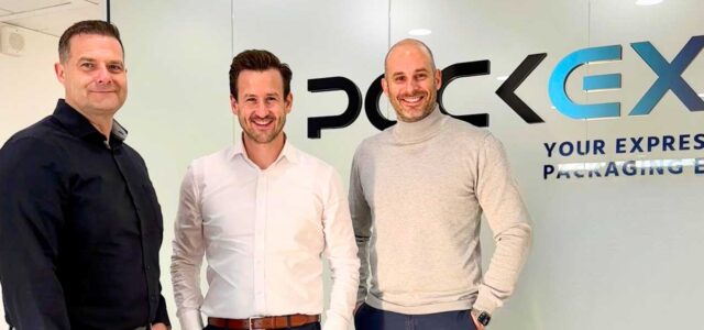 PackEx Management Board: v.l.n.r. Jan Luccarda, Sales Director, Julian Erhard, CEO und Philipp Braun_ Marketing & Digitalization Director PackEx GmbH, Foto: PackEx GmbH
