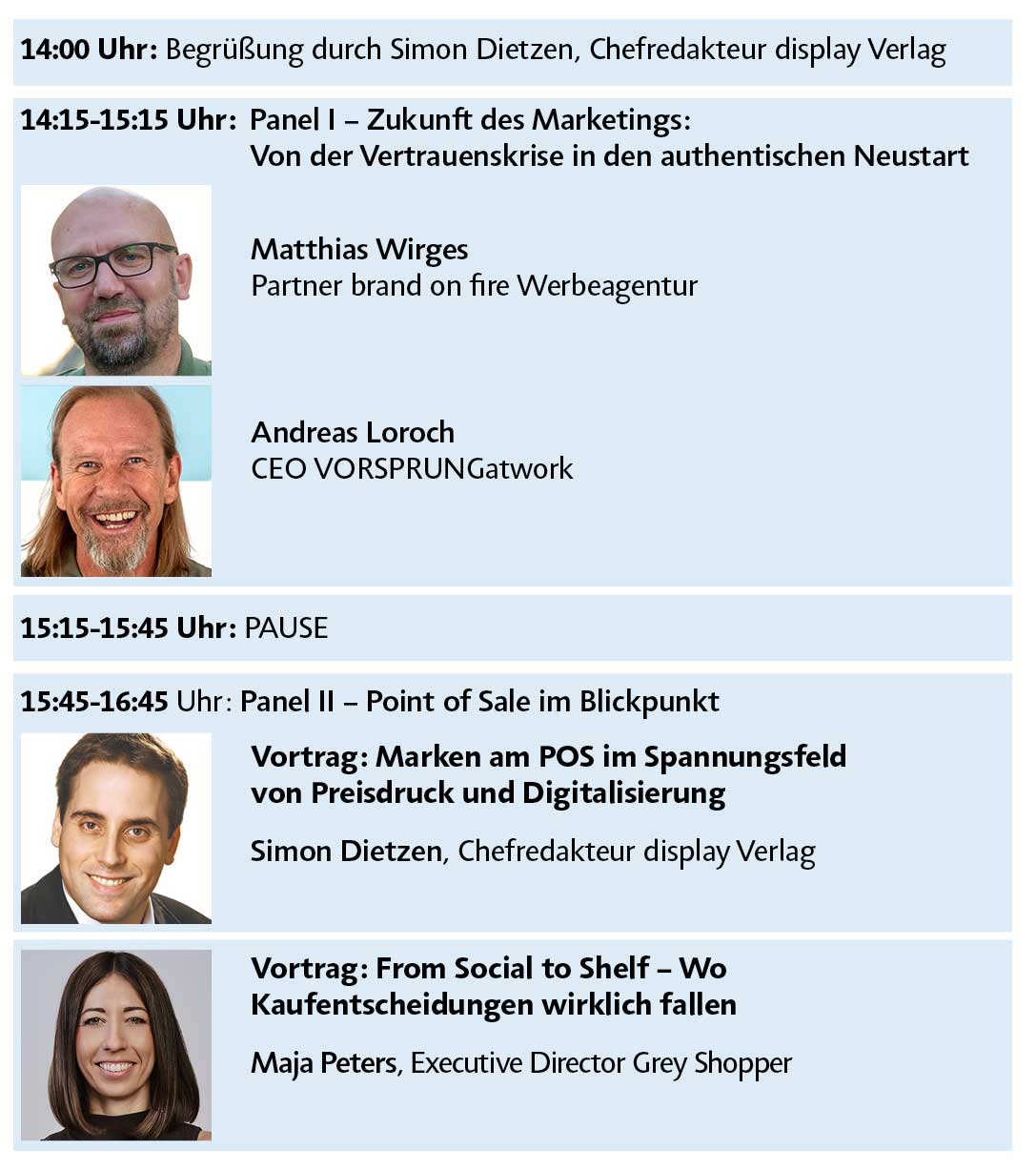 Programm display Summit 2025