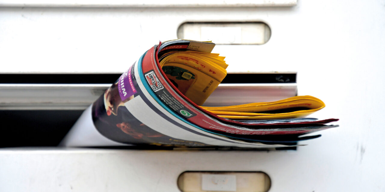 Prospekte in Briefkasten