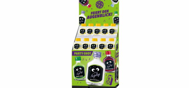 Display Kleiner Feigling Lemon Sour.