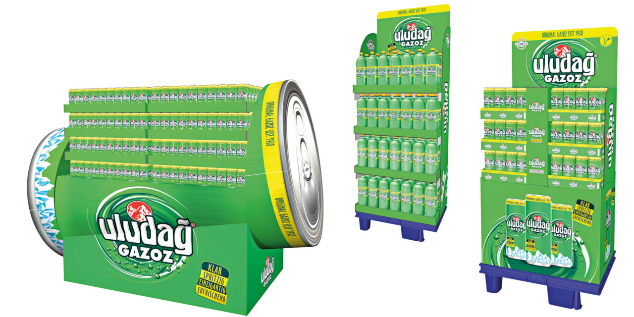 uludag Großplatzierung, Flschendisplay, Dosendisplay
