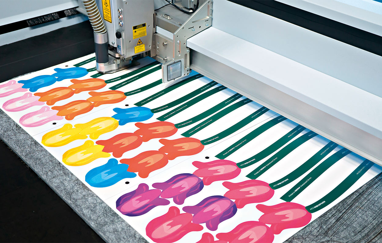 Ausdruck bedruckter Karton.