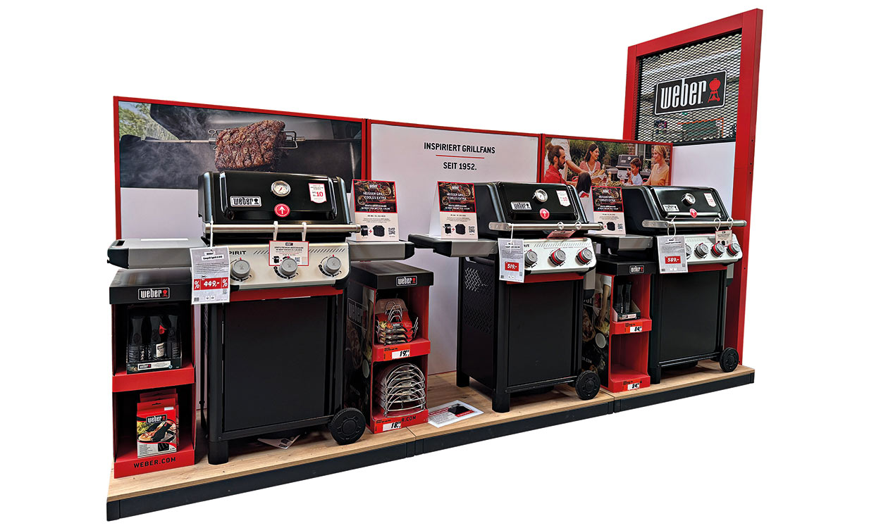 Gasgrill, Aufbau Baumarkt