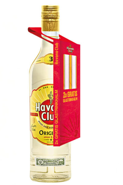 havana_on_pack_promotionsjpg Flasche Havana mit Glasstrohhalem als On-Pack-Promotion