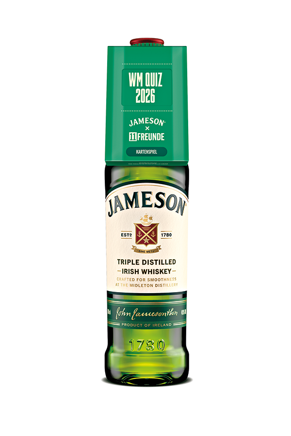 Jameson-Flasche mit WM-Quiz als On-Pack-Promotion