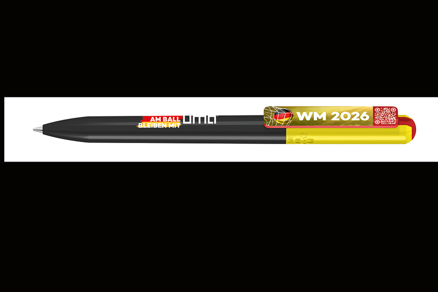 Kugelschreiber in Deutschland-Farben und mit Aufschrift "WM 2026"