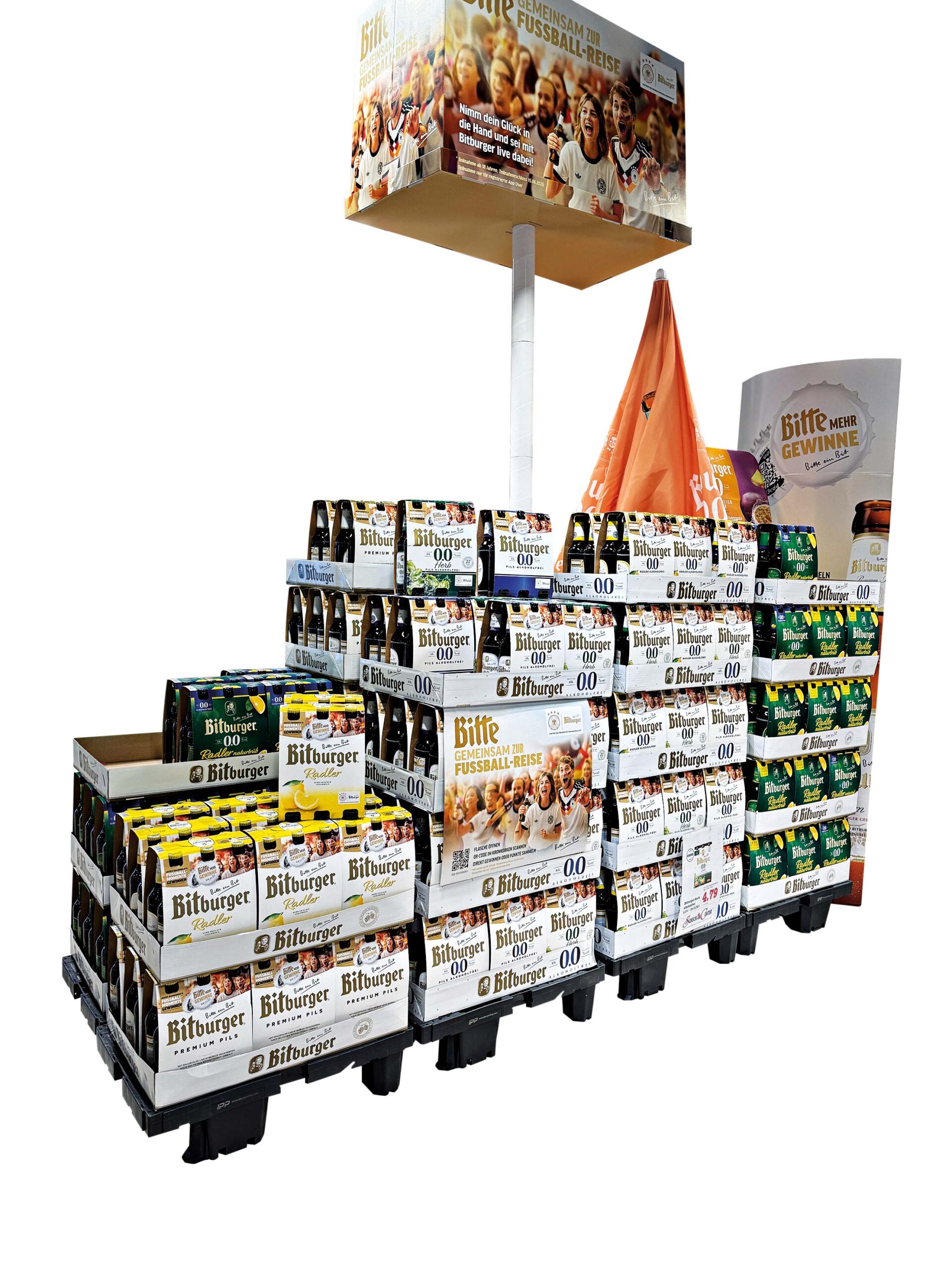 WM_Bier_Bitburger_LEH Display Bitburger-Fußballreise