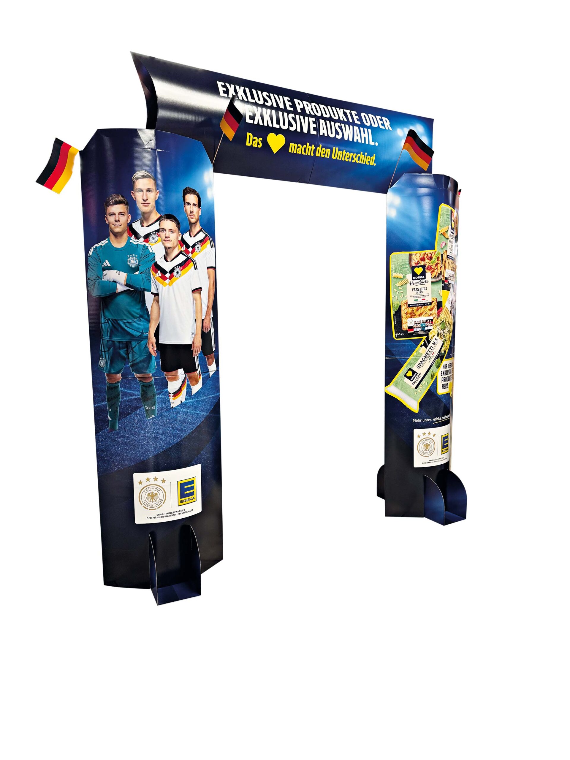 WM_Deko_Edeka_LEH WM-Promotion Edeka in Form von Fußballtor