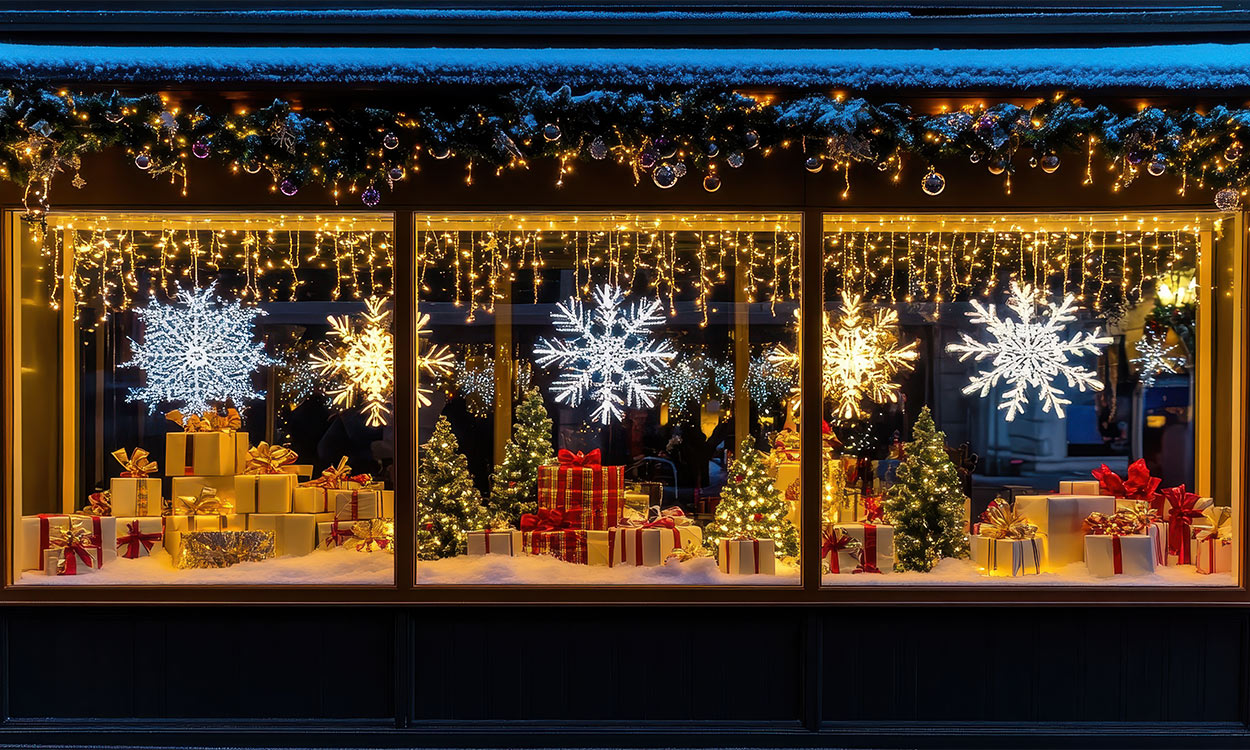 Schaufenster, hell, Winter