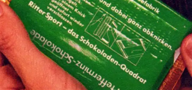 Alte Knickverpackung Ritter Sport