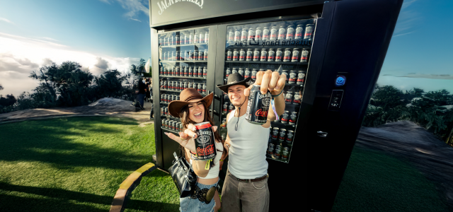 Festivalbesucher Jack Daniel's Kühlschrank