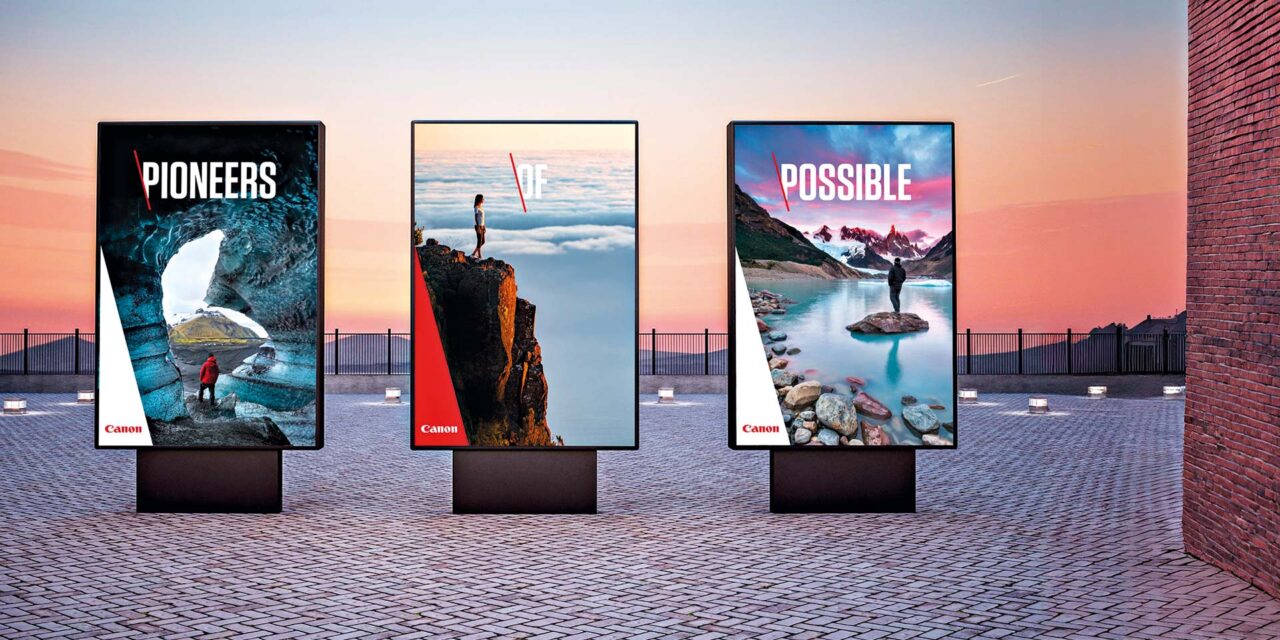Drei Out-of-Home-Plakate von Canon