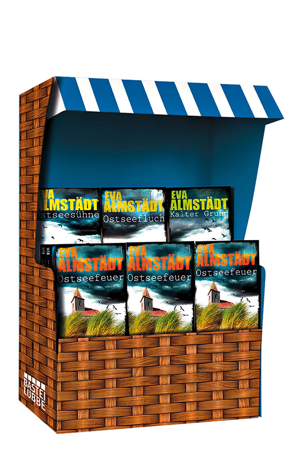 Strandkorb mit Büchern von Bastei Lübbe