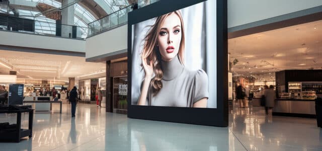Retail-Media-Werbung in Einkaufszentrum