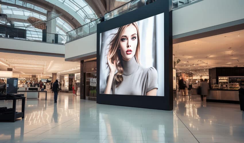 Retail-Media-Werbung in Einkaufszentrum
