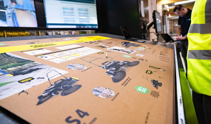 Kärcher-Verpackung von Mondi wird bedruckt